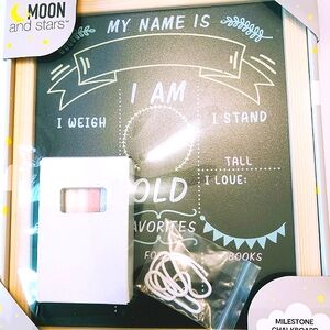 MOON & Stars Milestone Chalkboard Chalk Included